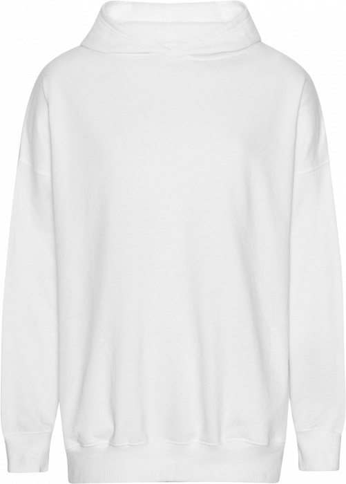 Neutral - Tiger Cotton Oversized Hoodie Side Pockets - White