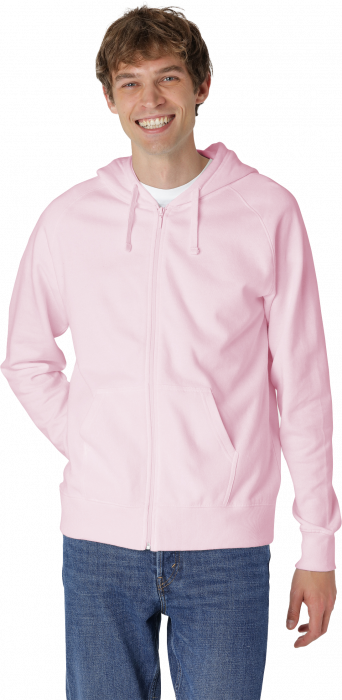 Neutral - Organic Cotton Hoodie With Full Zip - Light Pink