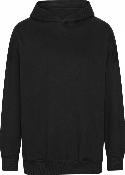 Neutral - Tiger Cotton Oversized Hoodie Side Pockets - Black