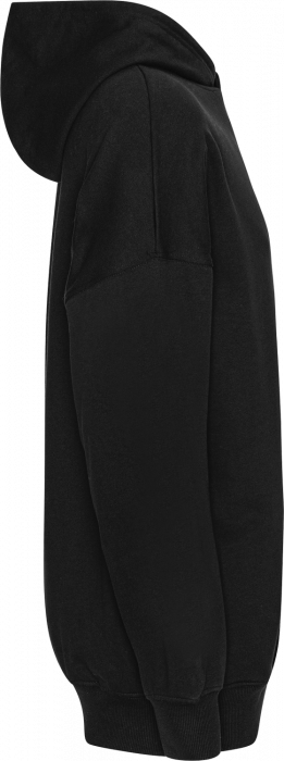 Neutral - Tiger Cotton Oversized Hoodie Side Pockets - Black