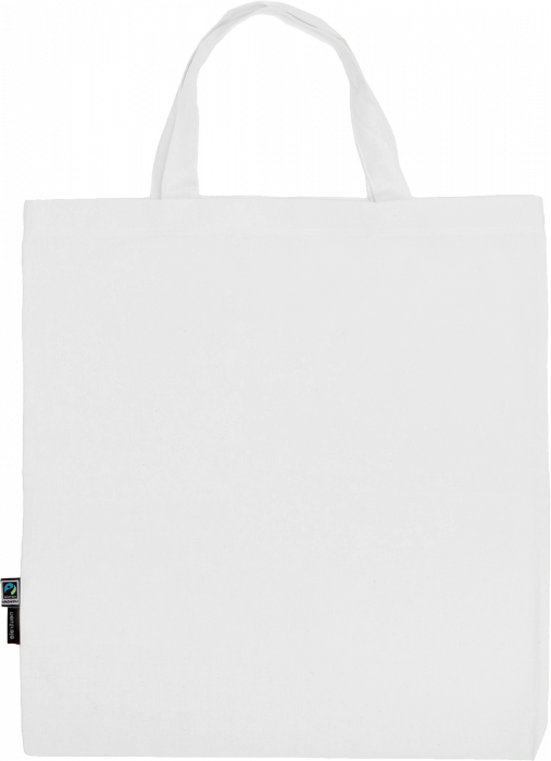 Neutral - Organic Tote Bag With Short Handle - White