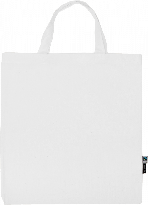 Neutral - Organic Tote Bag With Short Handle - White