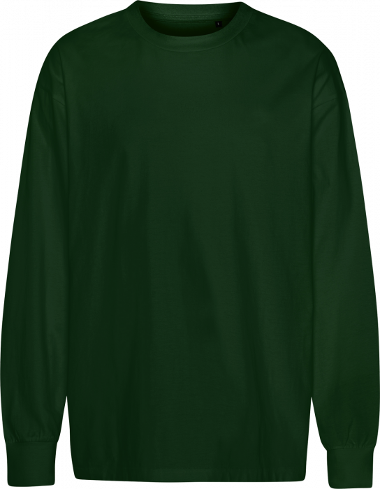 Neutral - Tiger Cotton Oversized Long Sleeve T-Shirt - Bottle Green