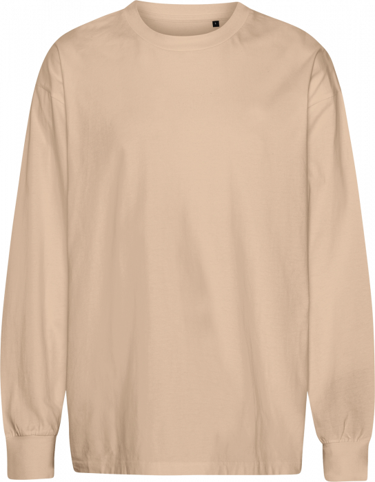 Neutral - Tiger Cotton Oversized Long Sleeve T-Shirt - Sand