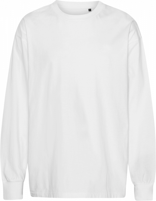 Neutral - Tiger Cotton Oversized Long Sleeve T-Shirt - White