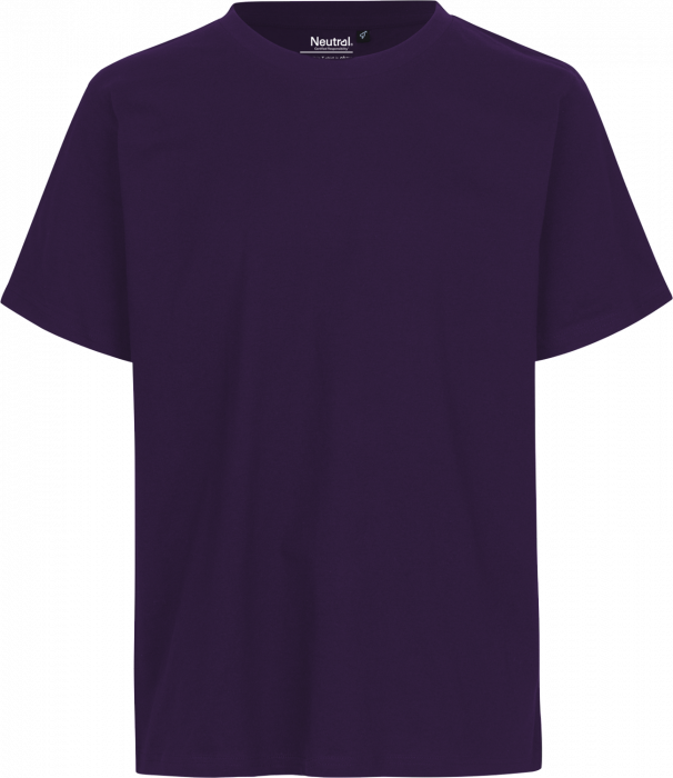 Neutral - Organic Cotton Unisex Regular T-Shirt - Purple - Purple