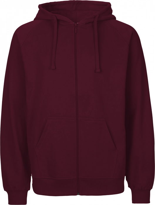 Neutral - Tiger Cotton Unisex Hoodie W. Zip - Bordeaux