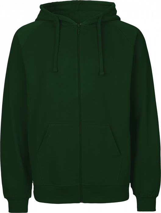 Neutral - Tiger Cotton Unisex Hoodie W. Zip - Bottle Green
