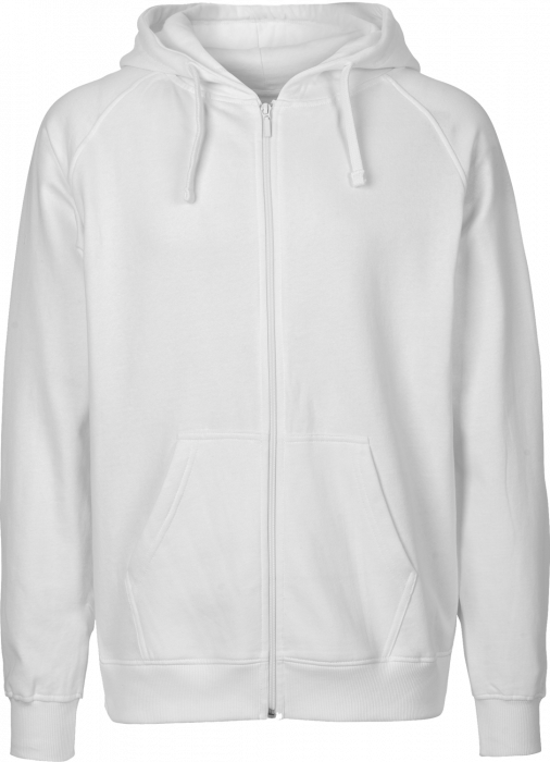 Neutral - Tiger Cotton Unisex Hoodie W. Zip - White