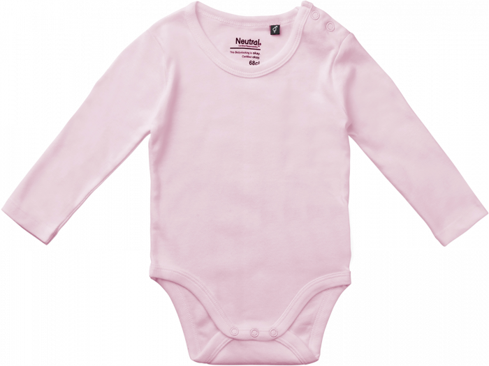 Neutral - Økologisk Langærmet Bodystocking Baby - Light Pink