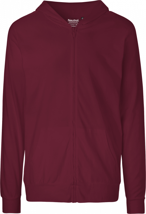 Neutral - Organic Cotton Zip Hoodie - Bordeaux