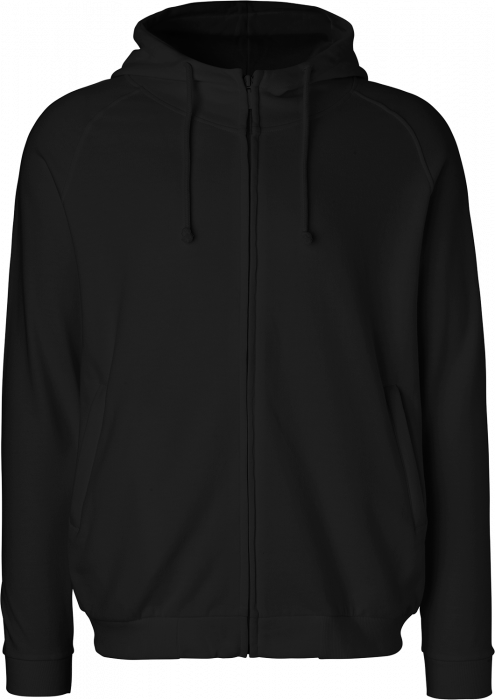 Neutral - Organic Cotton Hoodie With Hidden Zip - Black