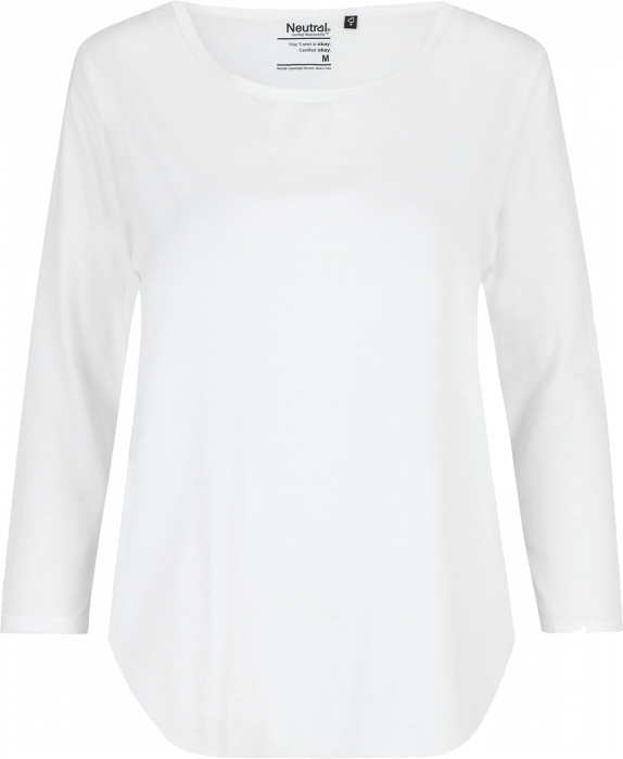 Økologisk 3/4 Ærme T-Shirt Dame › White › 3 Farver › Fritid – Fair Tee - Økologisk tøj og sportstøj