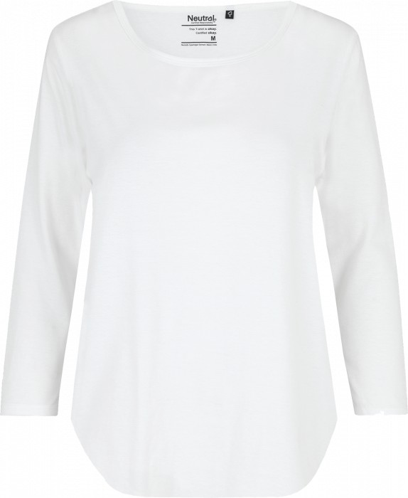 Neutral - Økologisk Bomulds 3/4 Ærme T-Shirt Dame - White