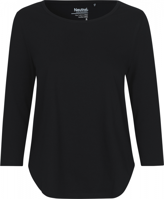 Neutral - Organic Cotton T-Shirt 3/4 Sleeve Female - Black