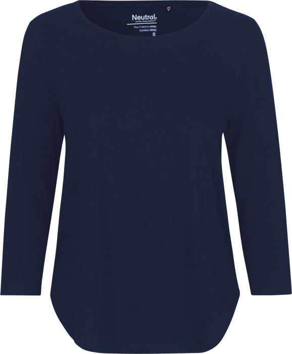 Neutral - Økologisk Bomulds 3/4 Ærme T-Shirt Dame - Navy
