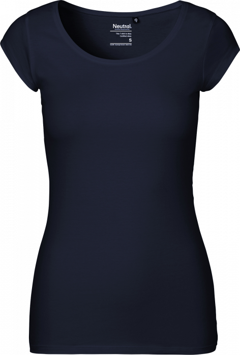 Neutral - Organic Cotton  T-Shirt With Round Neck Female - Navy