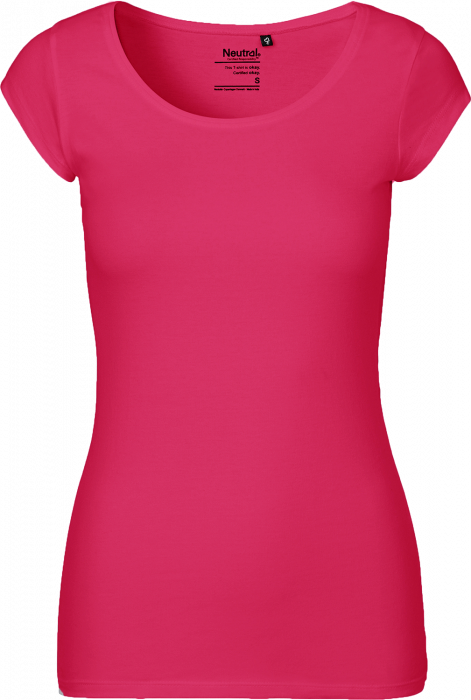 Neutral - Organic Cotton  T-Shirt With Round Neck Female - Pink