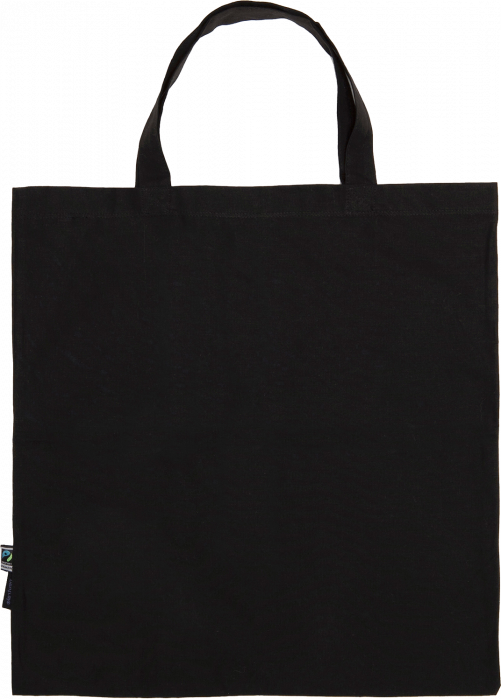 Neutral - Organic Tote Bag With Short Handle - Black