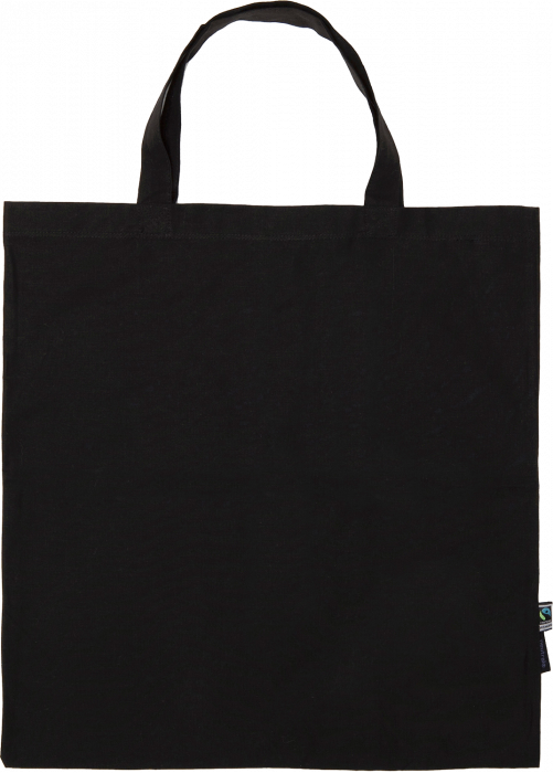 Neutral - Organic Tote Bag With Short Handle - Black