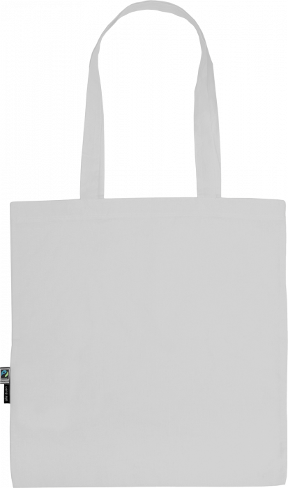 Neutral - Organic Tote Bag With Long Handles - White