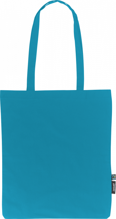 Neutral - Organic Tote Bag With Long Handles - Sapphire