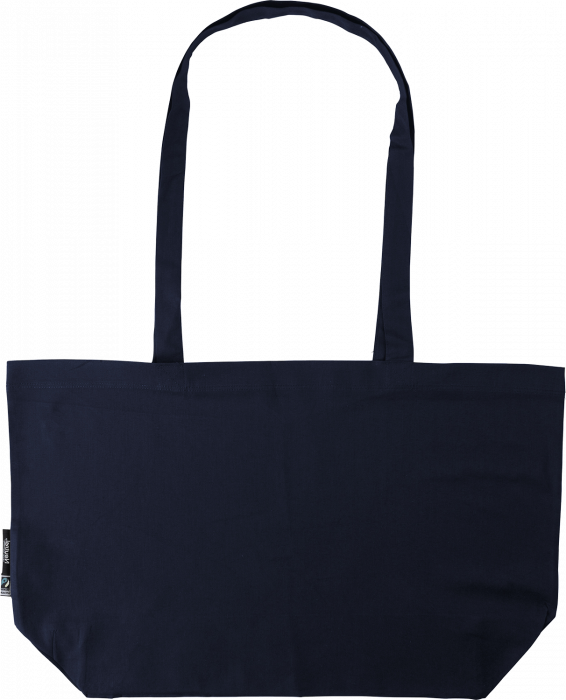 Neutral - Shopping Bag With Gusset - Navy