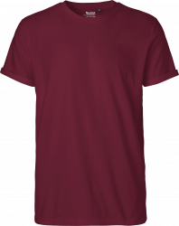 Organic Mens Roll Up Sleeve cotton T-shirt