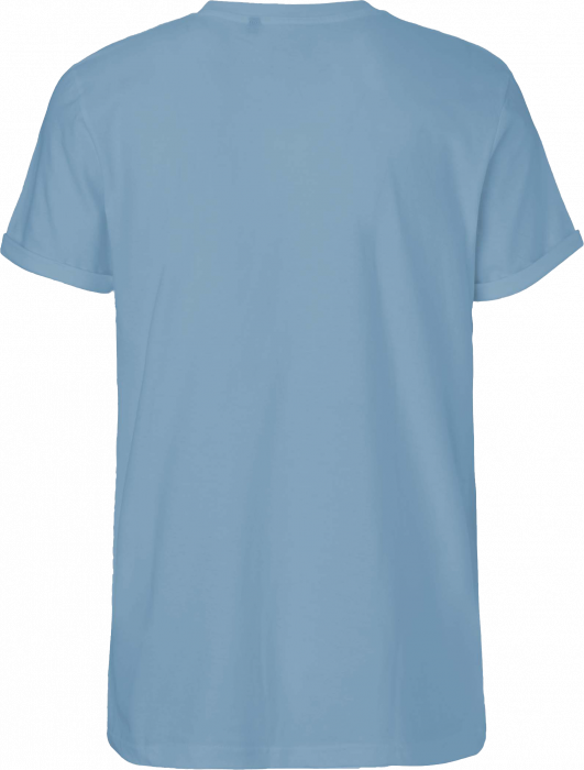 Neutral - &Oslash;kologisk Roll Up Sleeve Bomulds T-Shirt - Dusty Indigo