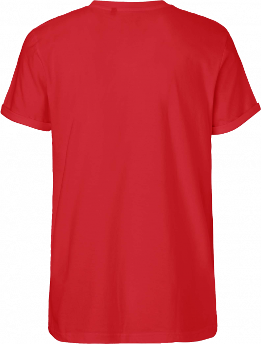 Neutral - Organic Mens Roll Up Sleeve Cotton T-Shirt - Red