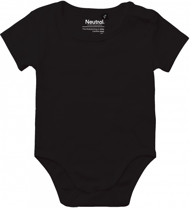 Neutral - Organic Short Sleeve Bodystocking Babies - Black