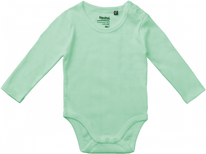Neutral - Organic Long Sleeve Bodystocking Babies - Dusty Mint