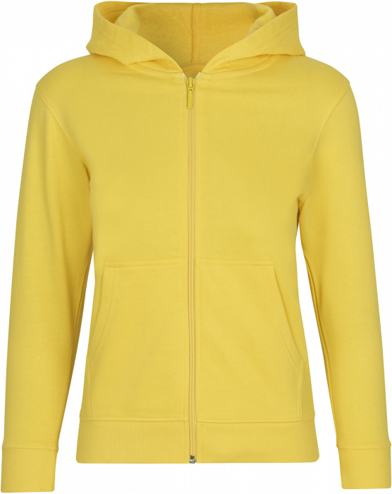 Neutral - Organic Cotton Hoodie With Full Zip Youth - Yellow