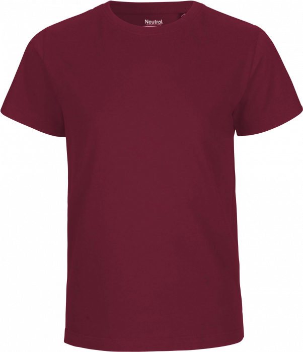 Bandit farve wafer Neutral Økologisk Bomulds T-Shirt Junior › Bordeaux (o30001) › 16 Farver –  Fair Tee - Økologisk tøj og sportstøj
