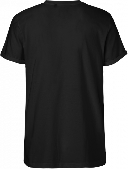 Neutral - Organic Mens Roll Up Sleeve Cotton T-Shirt - Black