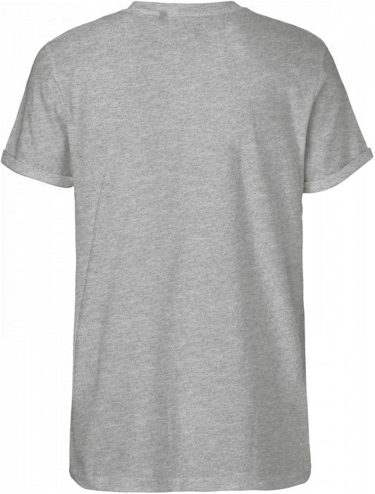 Neutral - Organic Mens Roll Up Sleeve Cotton T-Shirt - Sport Grey