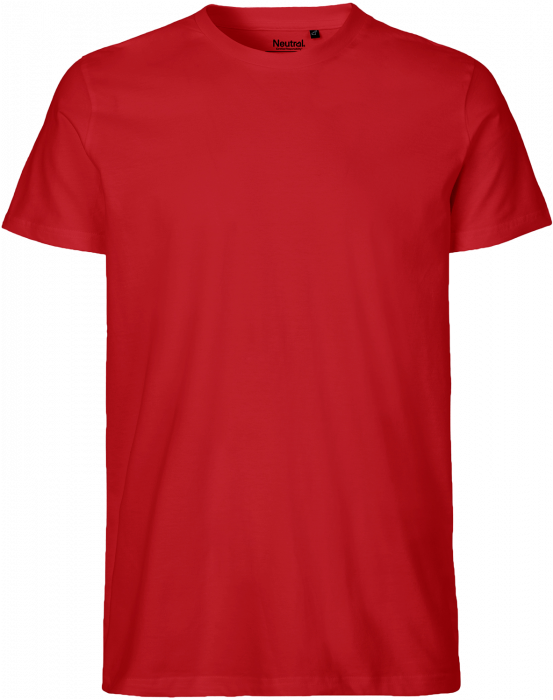 Dokument indsats adgang Neutral Økologisk Fit Bomulds T-Shirt › Rød (O61001) › 23 Farver – Fair Tee  - Økologisk tøj og sportstøj