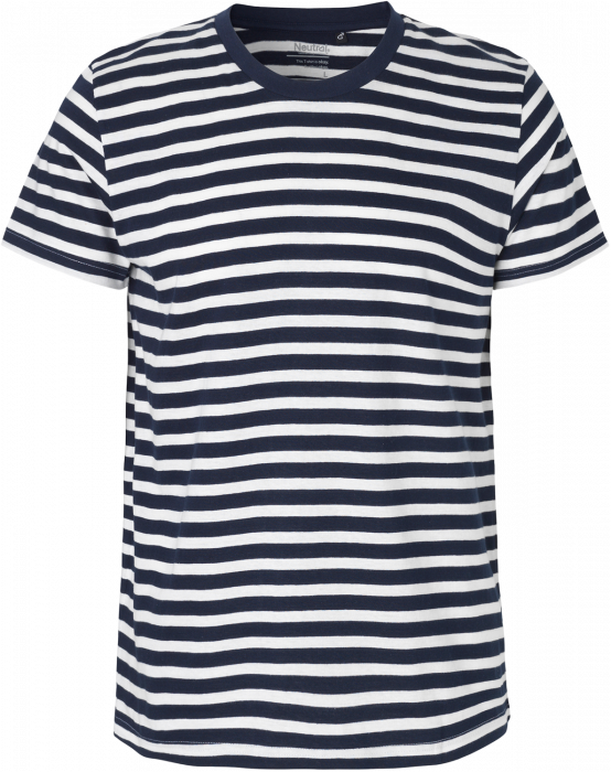 Neutral - Organic Cotton Fit T-Shirt Stripe - Granat & white