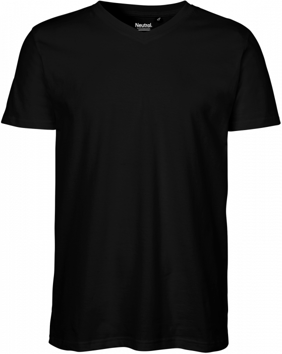 Neutral - Organic Cotton Tee W. V-Neck - Black