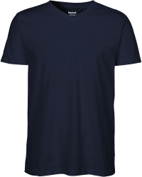 Organic cotton tee w. V-neck