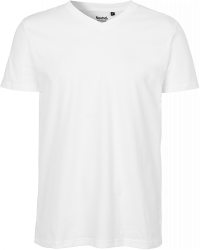 Organic cotton tee w. V-neck