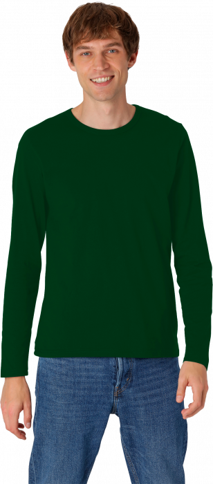 Neutral - Organic Long Sleeve Cotton T-Shirt - Bottle Green