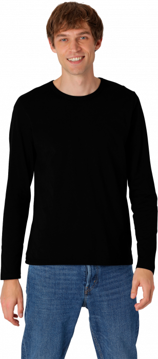 Neutral - Organic Long Sleeve Cotton T-Shirt - Black