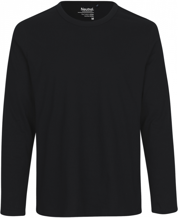 Neutral - Organic Long Sleeve Cotton T-Shirt - Black