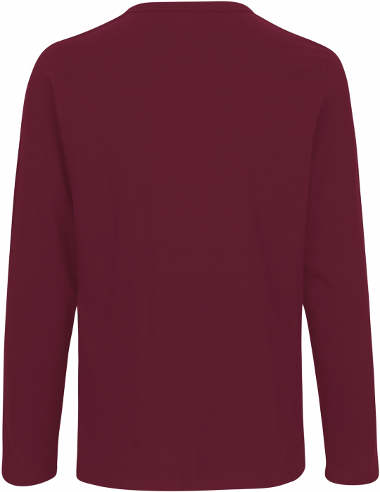 Neutral - Organic Long Sleeve Cotton T-Shirt - Bordeaux