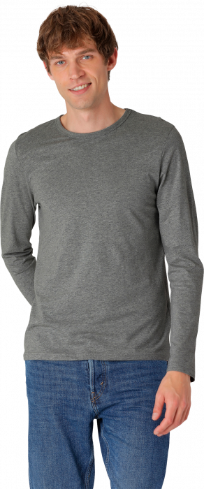 Neutral - Organic Long Sleeve Cotton T-Shirt - Dark Heather