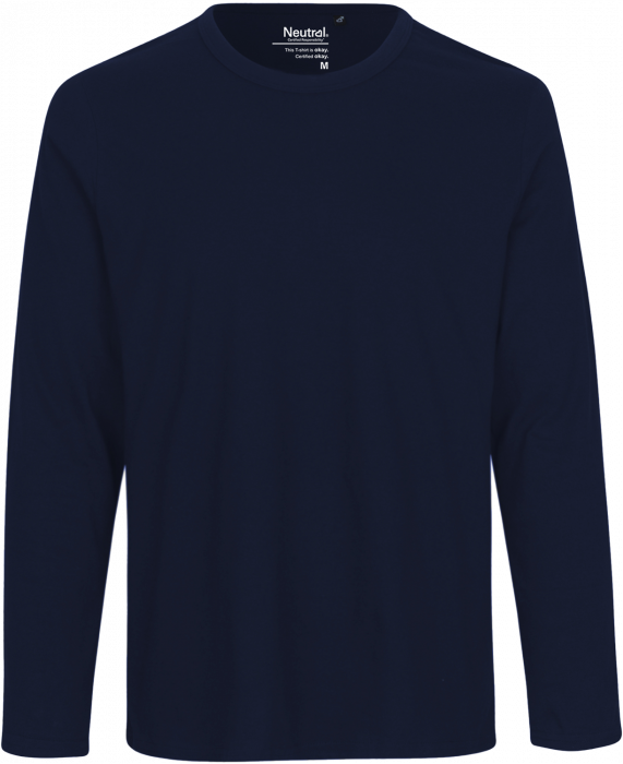 Neutral - Organic Long Sleeve Cotton T-Shirt - Navy