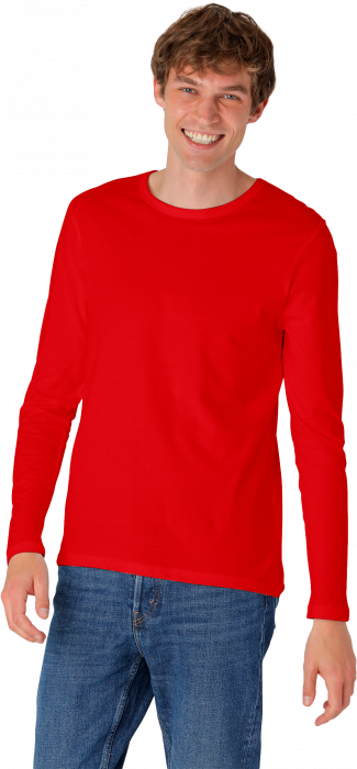 Neutral - Organic Long Sleeve Cotton T-Shirt - Red