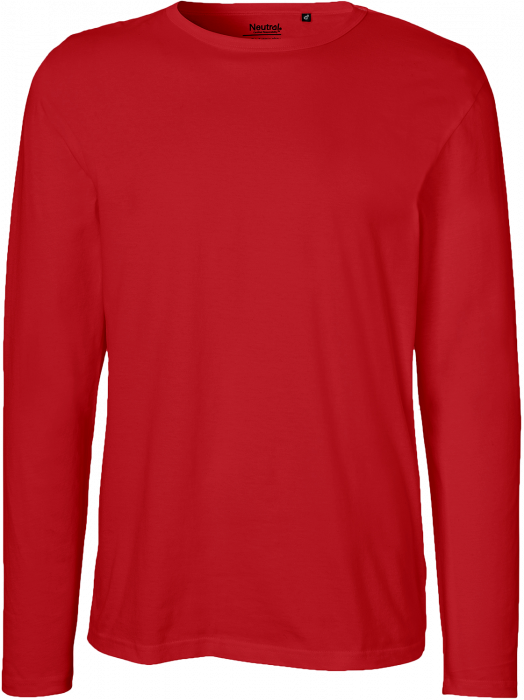 Neutral - Organic Long Sleeve Cotton T-Shirt - Red