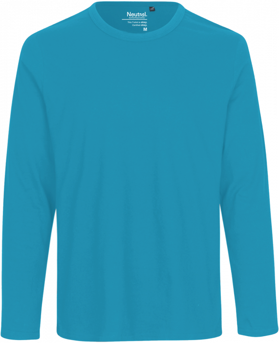 Neutral - Organic Long Sleeve Cotton T-Shirt - Sapphire